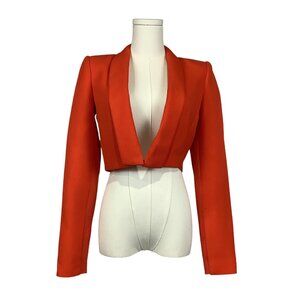 BCBGMaxAzria Orange Women's Crop Blazer